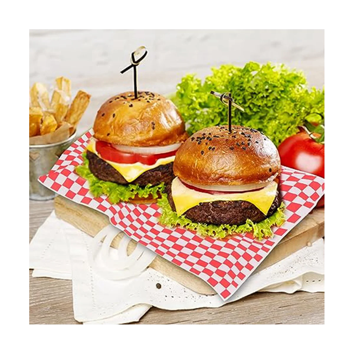 200 листов маслопоглощающей бумаги, пищевой вкладыш, маслостойкая бумага, бумажный блокнот для сэндвичей, бумажная оберточная бумага для гамбургеров