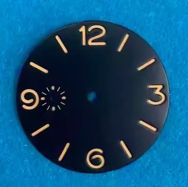 38.8mm sandwich pure sterile black dial suitable for ETA 6497 6498 mechanical manual watch movement