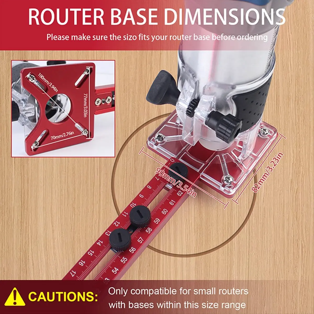 Multi in 1 Router Milling Groove Bracket Woodworking Cutting and Milling Circular Tool Auxiliary Circular Drilling Tools
