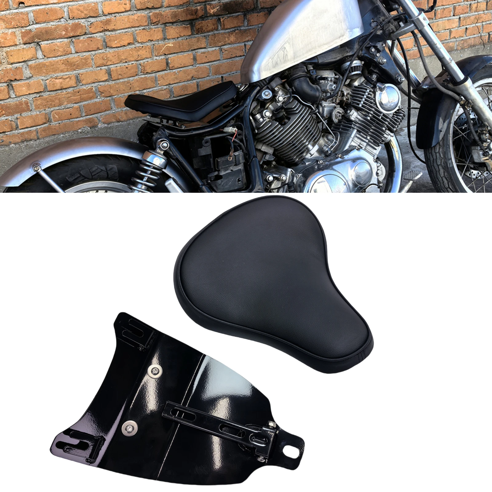 Pop Motorcycle Driver Seat Pillion Cushion Solo Pad For Yamaha Virago750 XV750 1984-1998