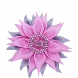 Gray Pink Ribbon Corsage Flower TOP LADIES OF DISTINCTION TLOD Pin Brooch Jewelry