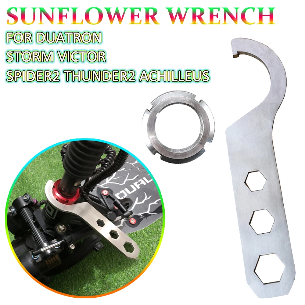 

New Stainless Steel One-side Sunflower Wrench Suitable For Duatron Storm Victor Spider 2 Thunder 2 Achilleus Electric Scooter