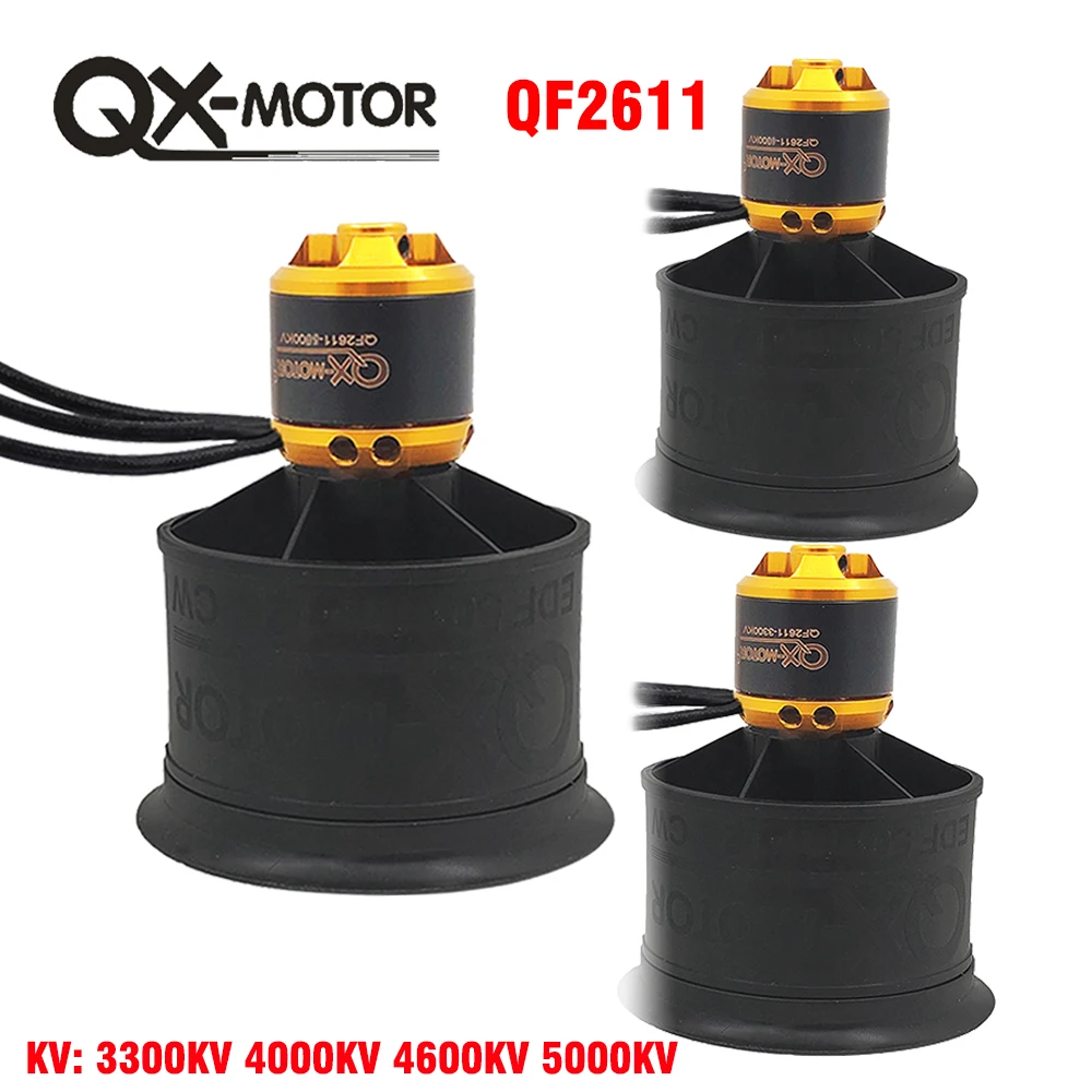 QX-MOTOR EDF 50mm Ducted fan EDF 12 blades QF2611 Brushless motor FOR FMS freewing RC Airplane Model Parts