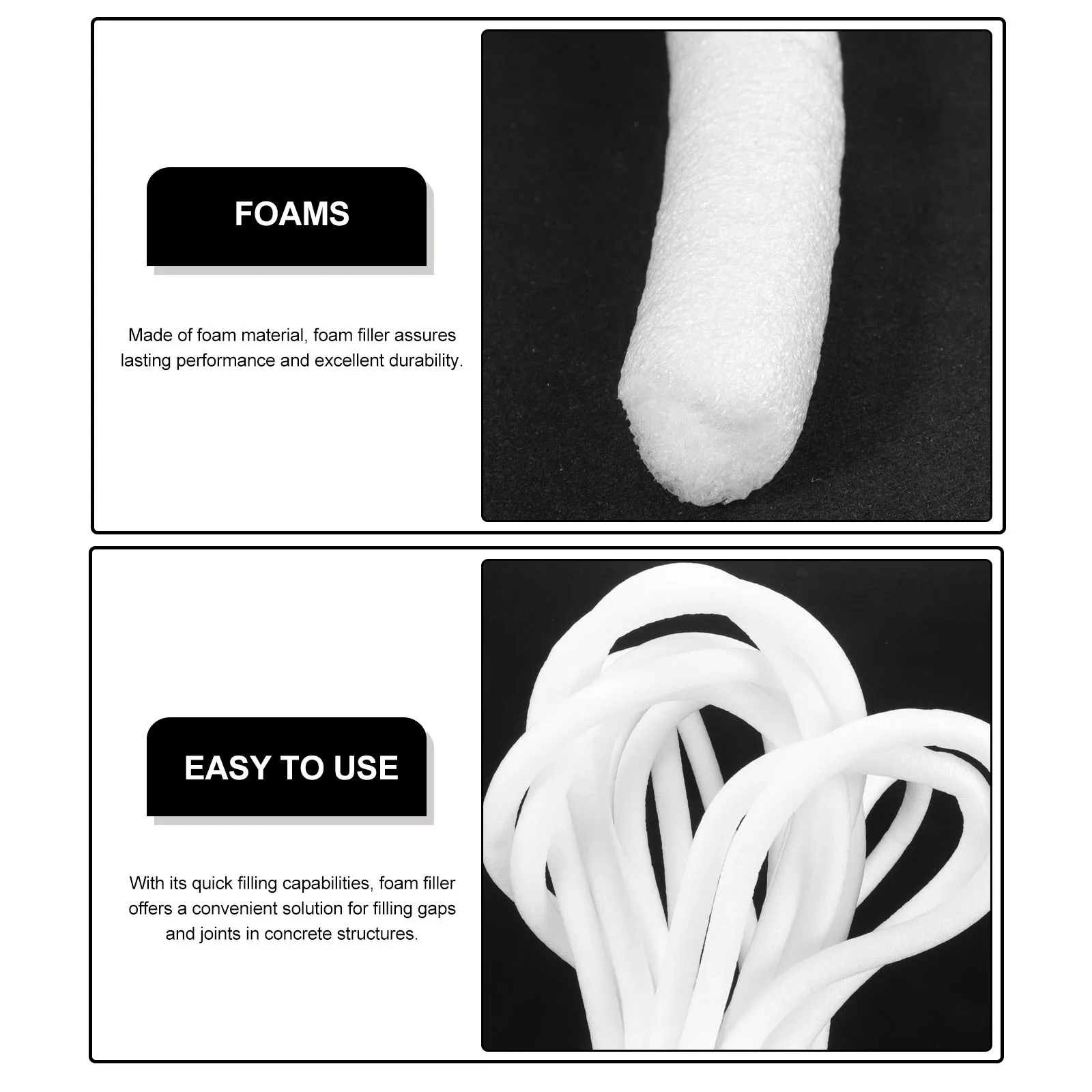 

Foam Gap Filler Protector Strip Easy Use Quick Filling Concrete Joints Gaps Caulk Saver Foam Concrete Crack Filler Caulking