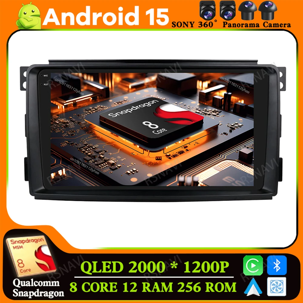 

Android 15 For Benz Smart Fortwo 2006 - 2015 Head Unit BT DVD 5G WIFI Qualcomm AUTO 4G LTE Viedo Player Navigation Stereo DSP