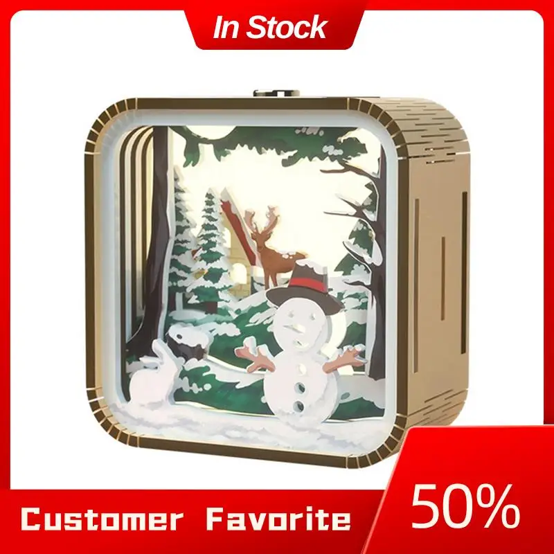 

Лидер продаж, ночник, подарки, сенсорный ручной мультфильм, сделай сам, деревянные стерео атмосферные огни, подарки на выпускной сезон