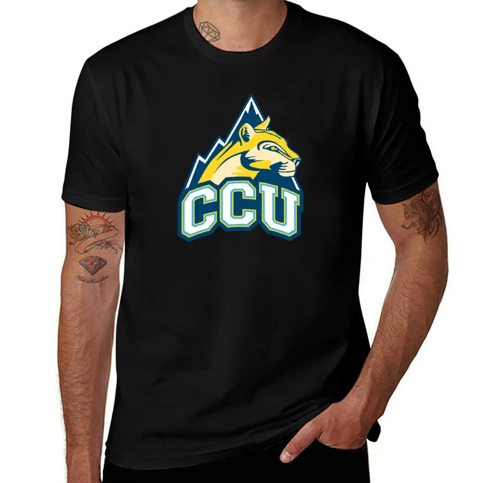 

CCU Yellow Blue T-Shirt Louboutins baggy shirts summer clothes t shirt for men