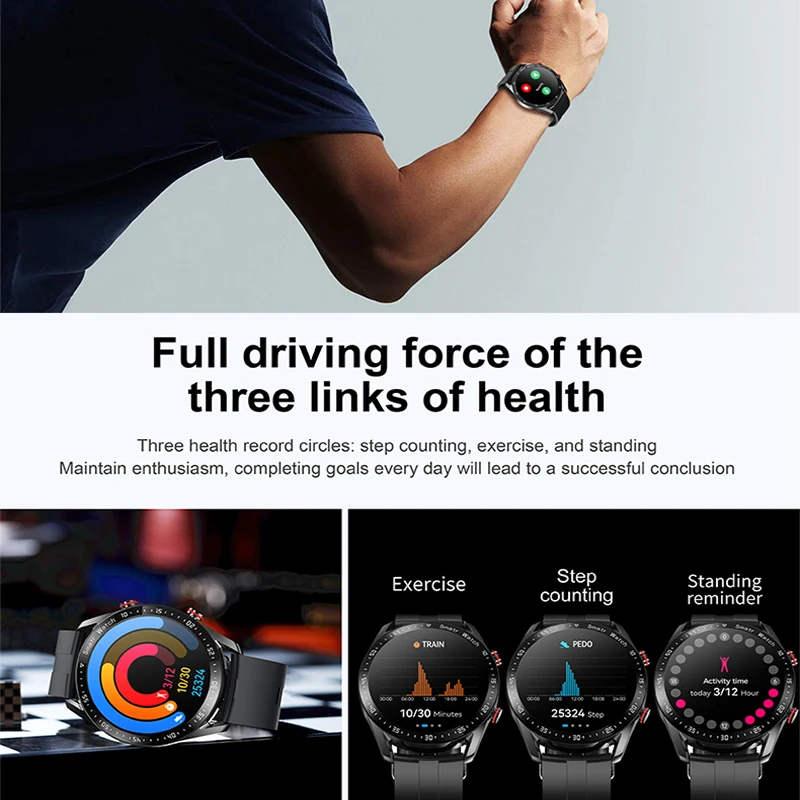 2025 ECG+PPG Bluetooth Call Smart Watch Men Laser Health Blood Pressure Fitnes Sports Watches Man Sports Waterproof Smartwatch