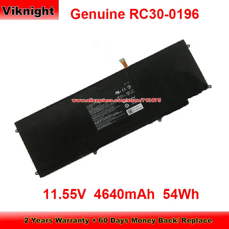 

Genuine RZ09-0168 Battery RC30-0196 for Razer BLADE STEALTH 12 2016 v2 2017 I7 7500u RZ09-0196 RZ09-0239E31 11.55V 4640mAh 54Wh