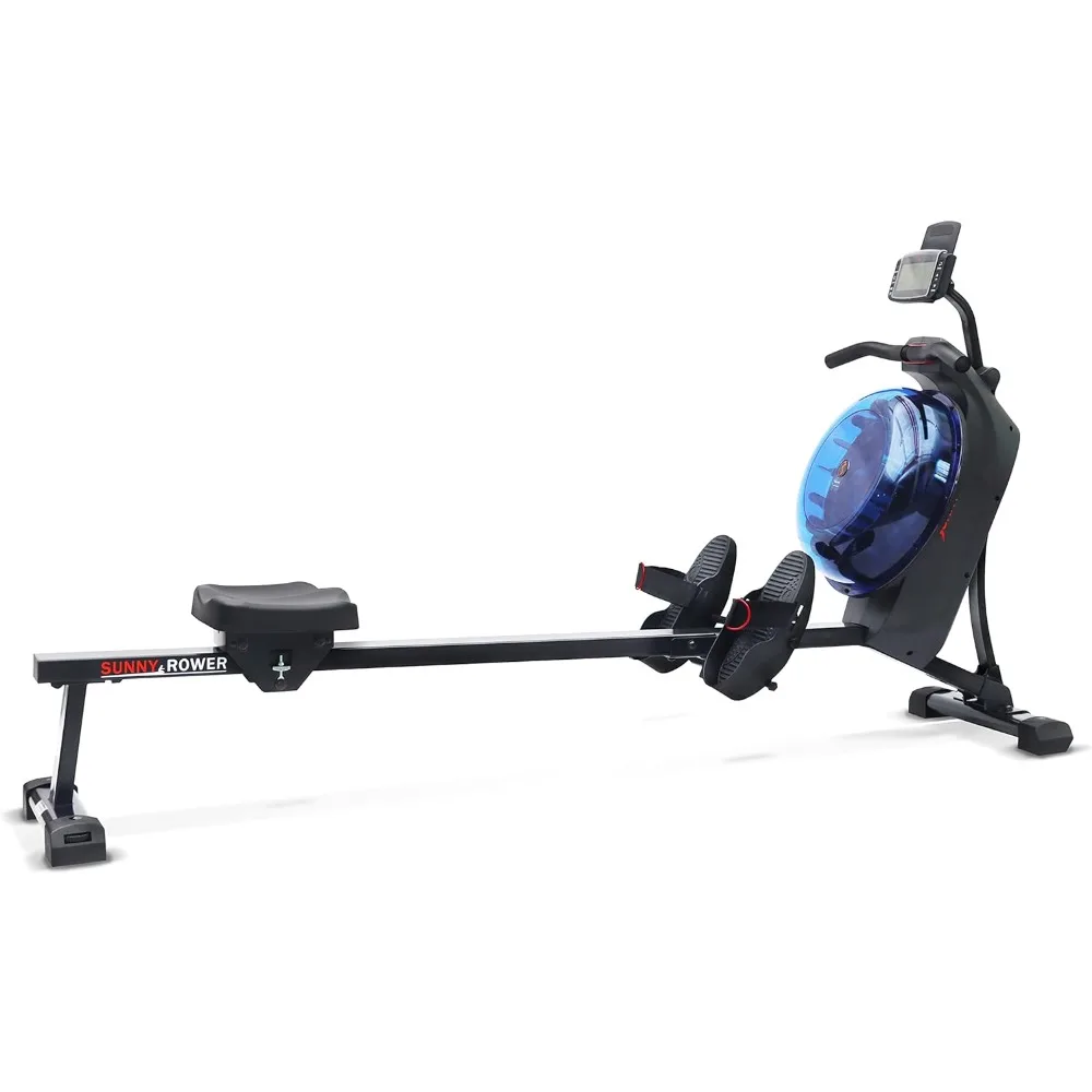 Elite Water Rowing Machine with High Resistance Vertical Tank, Optional Exclusive Bluetooth SunnyFit App