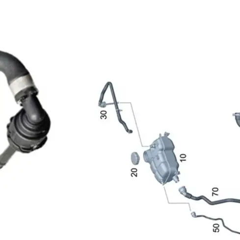 

OEM 1775010902 1775011401 Coolant Hose Radiator Cooling Hose For Mercedes For W177 A200 A180 B200 Black ABS High Quality