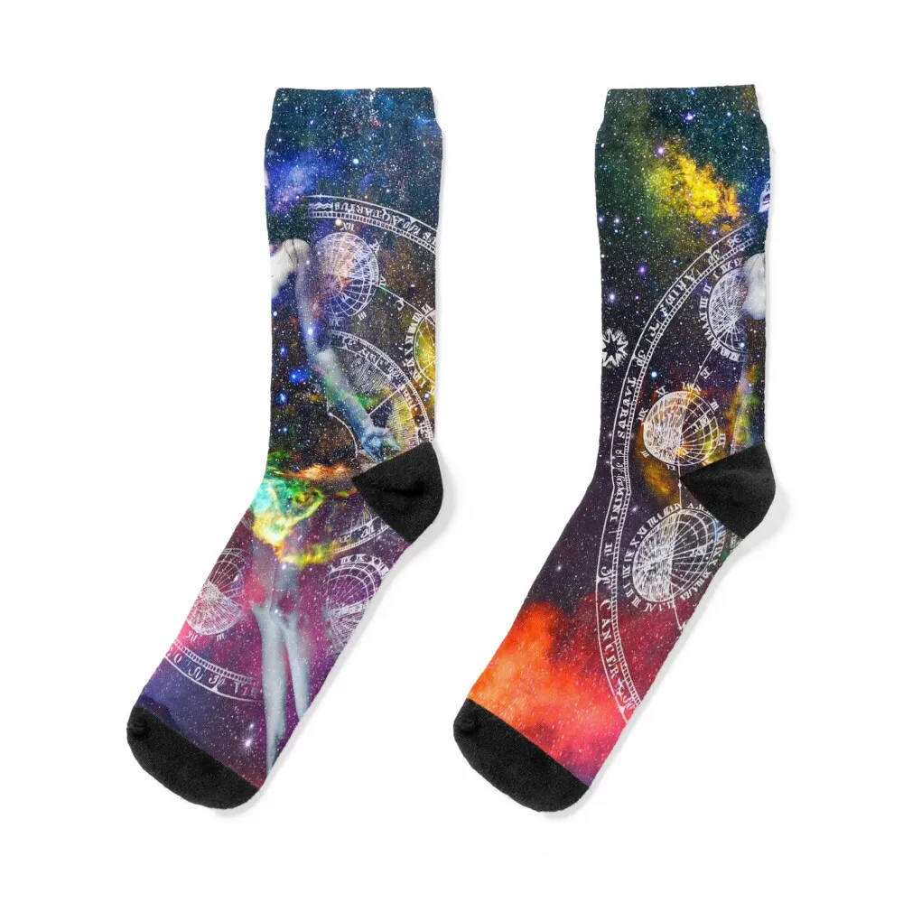 Aquarius Zodiac Art Socks christmass gift designer hockey Woman Socks Men's