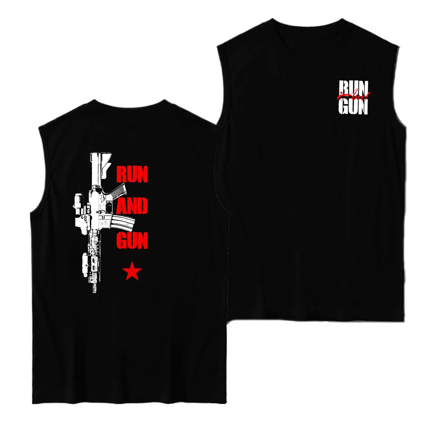 

Run and Gun Patriot Veteran Military Grunt Vest New 100% Cotton O-Neck Summer Casual Mens Tank Top Sleeveless T-shirt Streetwear