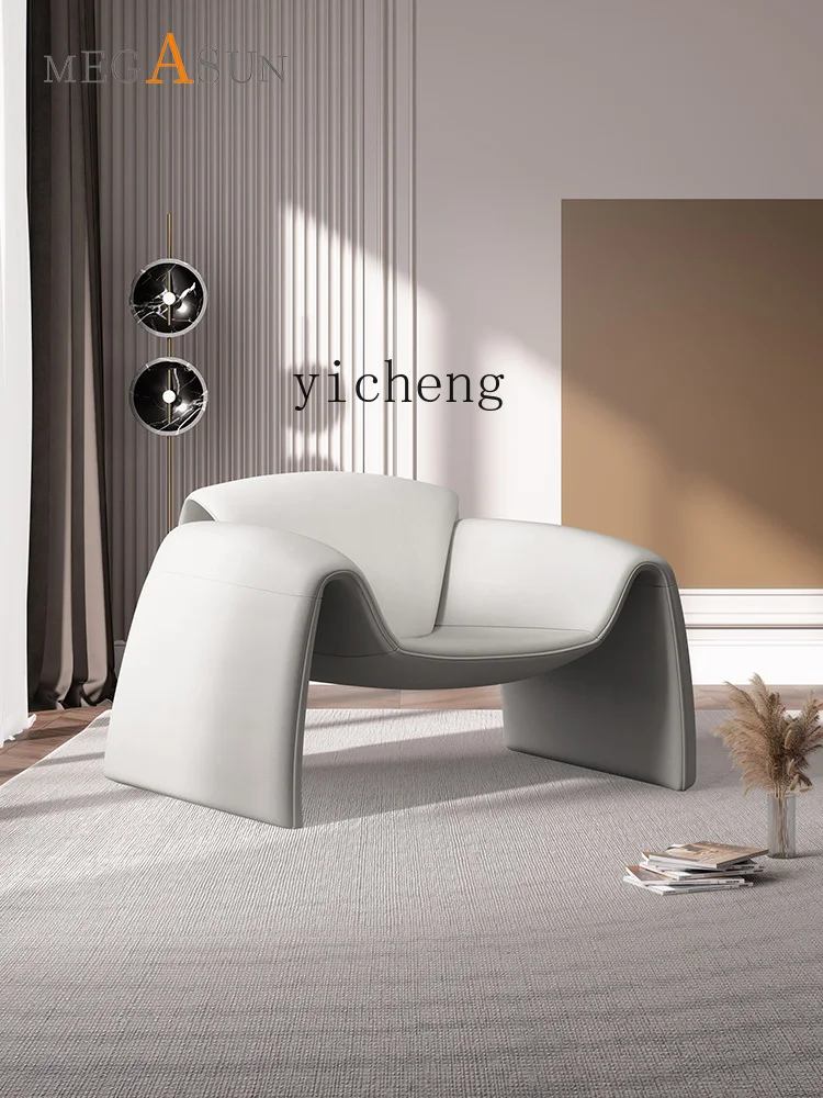 YY  Light Luxury Leisure Chair Fabric Leather Art Armchair Couch