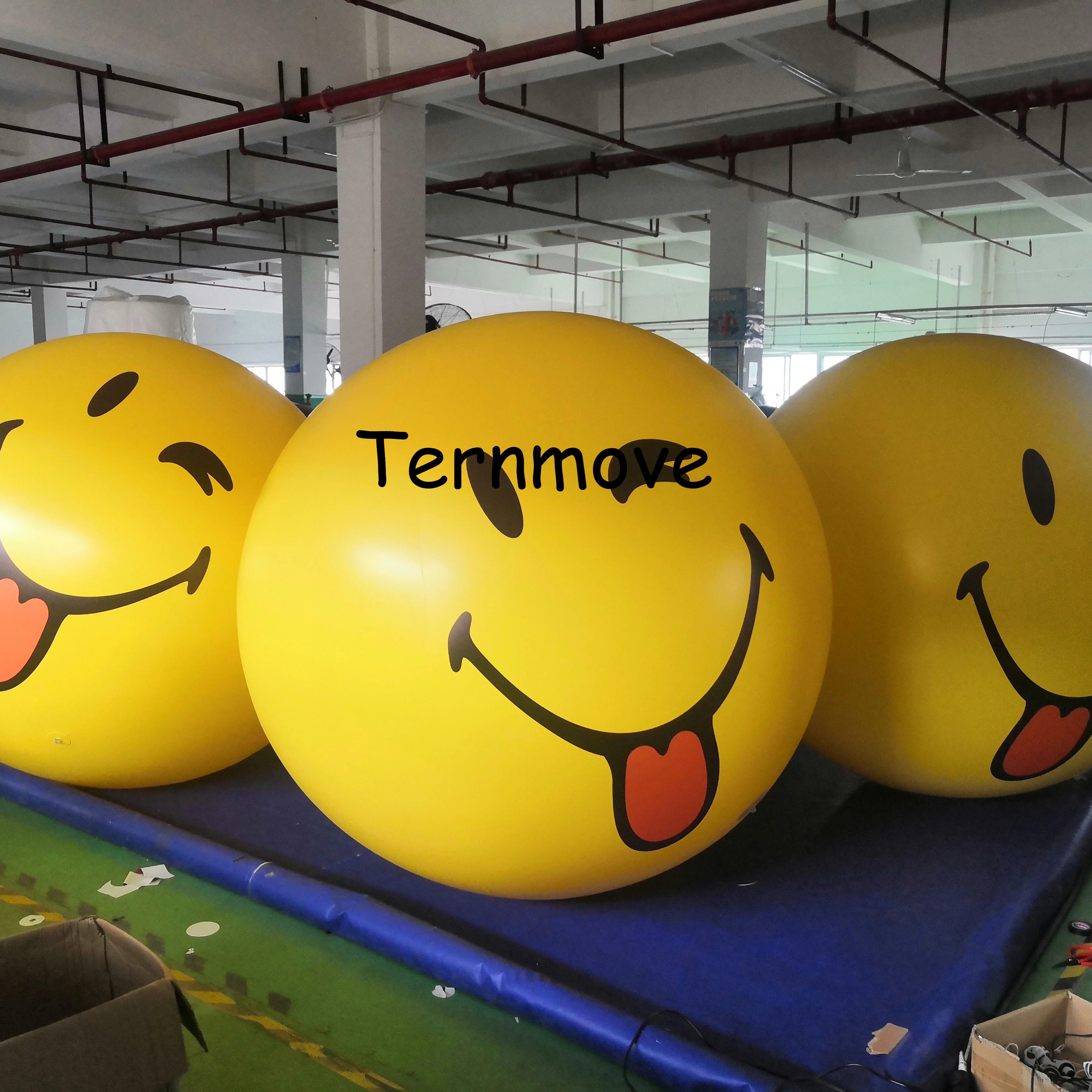 PVC inflatable Smiling face balloon DIY logo photo printing PVC ball Party decorations party promotional Hang ground helium ball