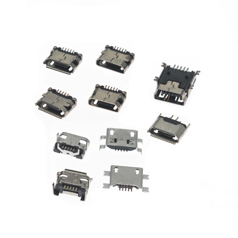 100 sztuk/zestaw 10 modeli Micro USB MINI usb żeńskie akcesoria do ładowania telefonu komórkowego z systemem Android złącze gniazdo Jack MP3/4/5 — zdjęcie 4