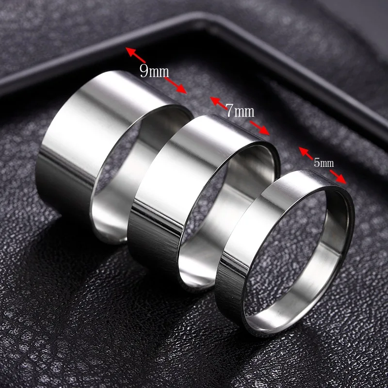 316L Stainless Steel Blank DIY 3 Part/Set Handmade Creative Wedding Band Rings for Men Women Engagement Charm Jewelry Wholesale