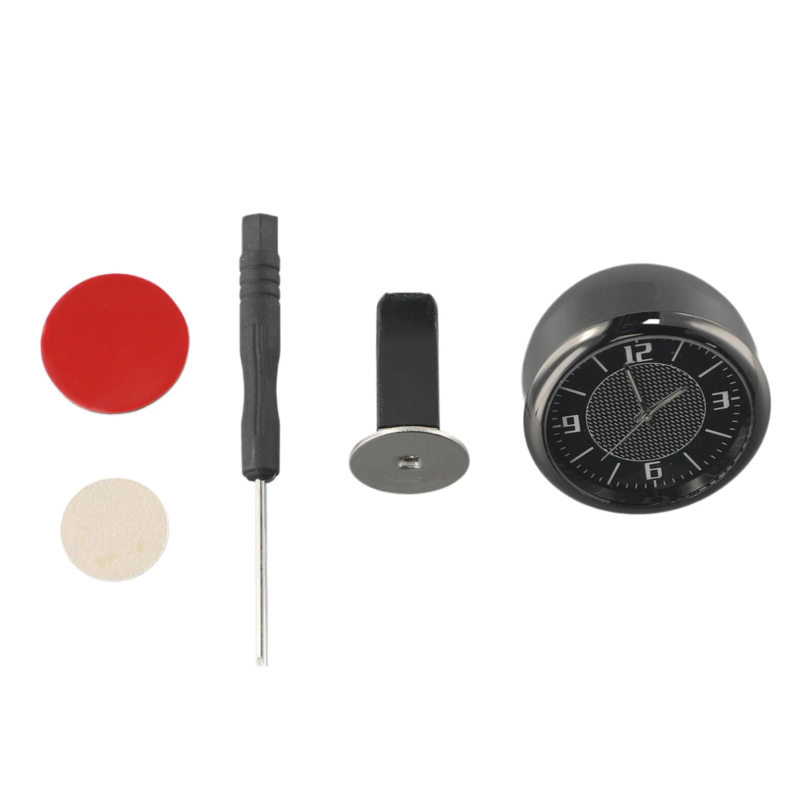 Useful Car Clock Zinc Alloy Analog Watch Black Car Dashboard Fluorescent Home Office Pointer Display Replacements