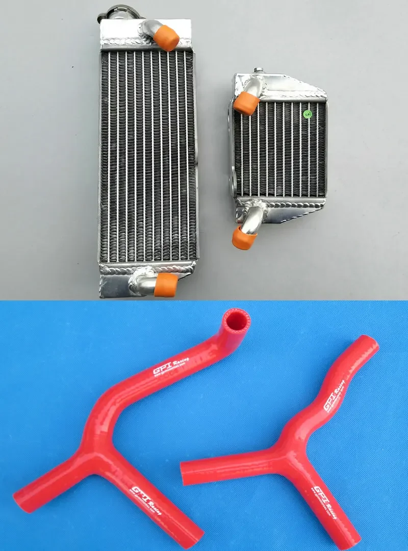 Aluminum radiator and silicone hose for KTM SX85 SX105 2003-2012 KIT 85 SX 105 SX 03 04 05 06 07 08 09 10 11 12