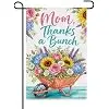 NGZ Mom Flower Wheelbarrow Garden Flag 12x18 Inch Linen Double Sided Flag for Mothers Day llz