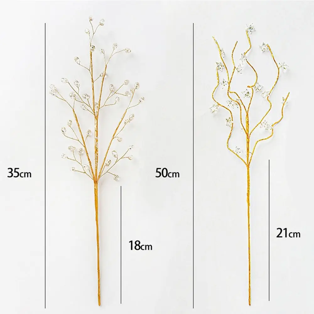 Новые прозрачные бусины, хрустальные ветки деревьев, сверкающие DIY хрустальные ветки бутона, пентаграмма, украшение для рождественской елки, рождественское украшение