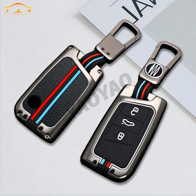 Zinc Metal Car Key Cover Case Fob For VW Tiguan MK2 Magotan GTE Passat B8 CC Viloran for Skoda Superb A7 2023