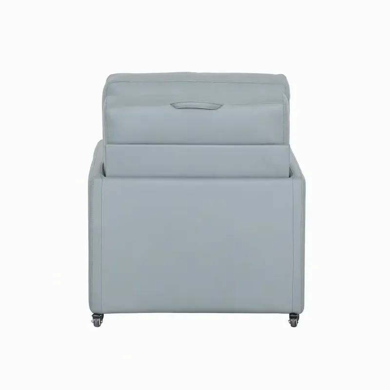 White Convertible Escort Waiting Sofa with 6 Silent Medical Casters Ward Equipment Furniture Couch Bed for Hospital Clinic