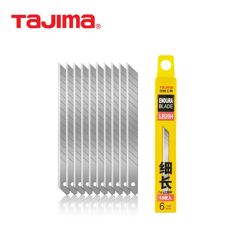 tajima conjunto de laminas de encaixe faca utilitaria cortador de arte estilo esbelto endura lb20h angulo de 45 mm 10 pecas 01