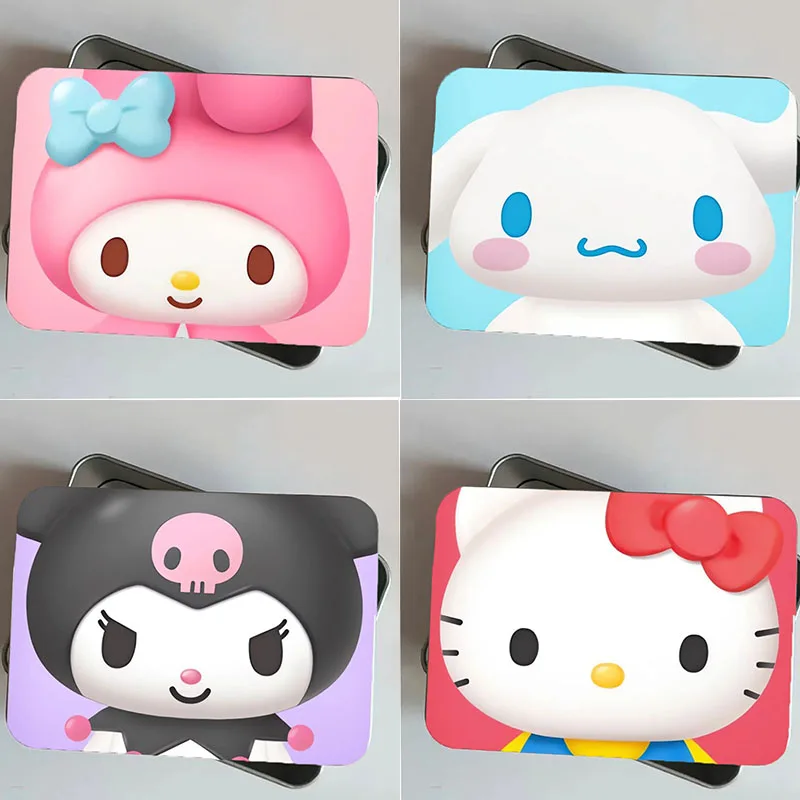 

Full Seal Hello Kitty Storage Box Kawaii Student Anime Cartoon Figure Pattern Iron Child Sticker Jewelry Boxes Decor Case Gift