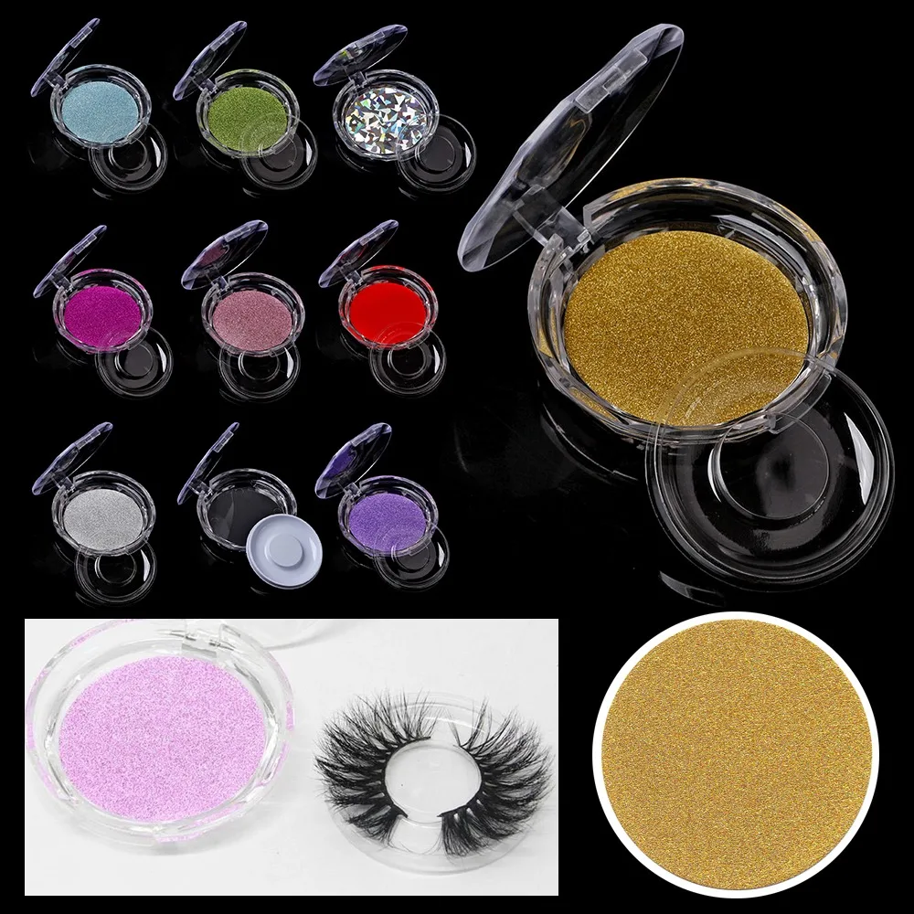 Round False Eyelashes Case Lashes Holder Makeup Empty Eyelash Packaging Box Container Organizer Plastic Eye lashes Box Beauty