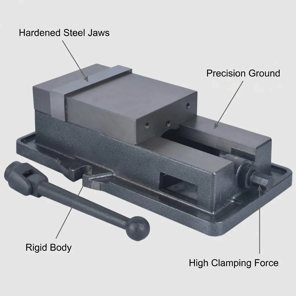 Rigid Angular Fixed Precision Machine Vise High Accuracy CNC Milling Workholding Clamping Fixture