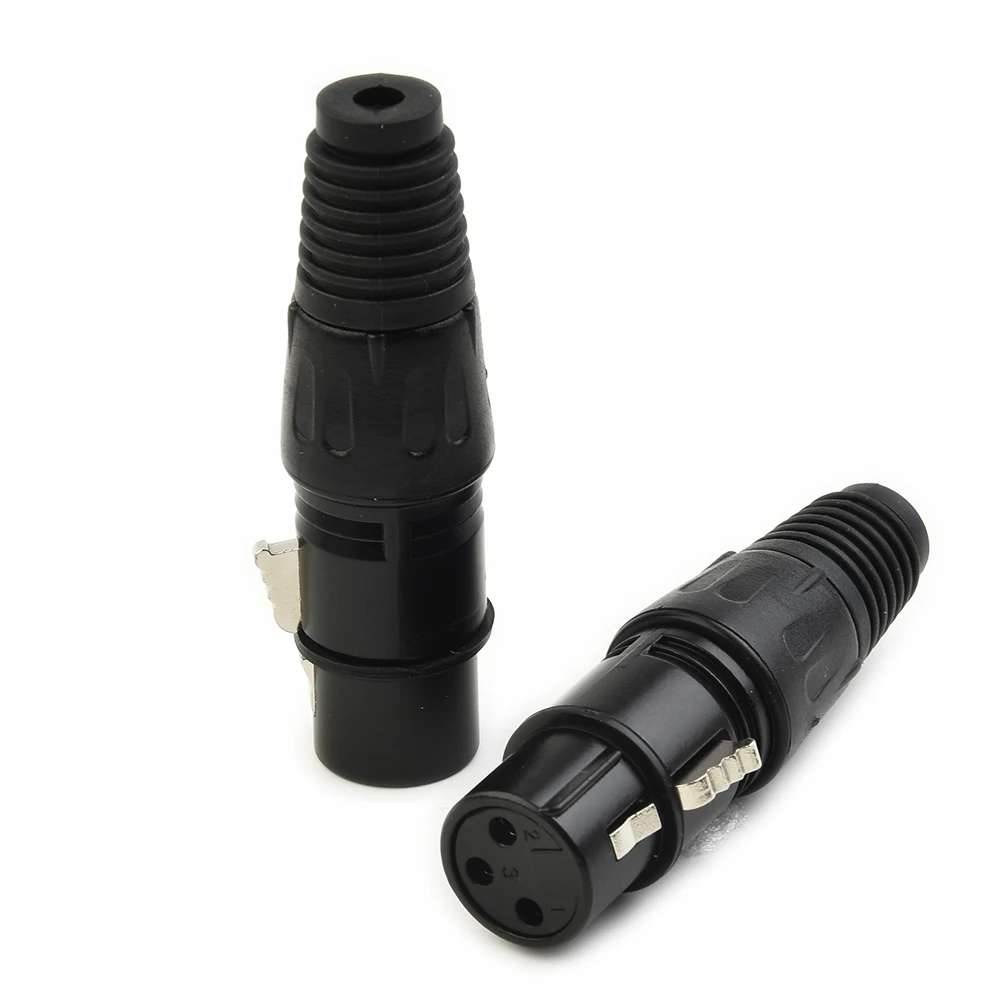 

Upgrading Microphone Audio Cables Plug Connectors XLR Plastic Replacement Snake Plug 1.5 X 6.7cm 10 Pairs Black