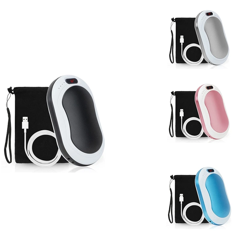 Calentadores de manos recargables para hombres y mujeres, calentador de manos eléctrico 4 en 1 con batería USB, 10000mah, gran oferta