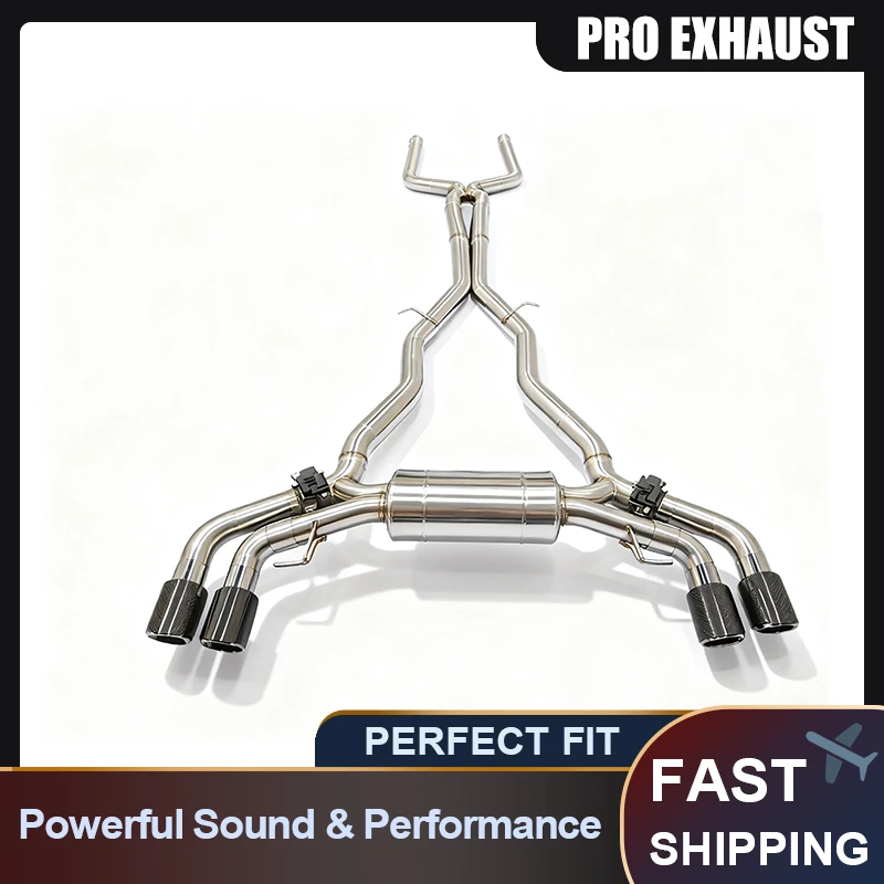 PRO مناسبة لرسم أنابيب العادم مع الصمامات وحلق الذيل في الأقسام الوسطى والخلفية لسيارات BMW M5 G90 4.4T