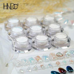 HNDO 13 Color Aurora Moonlight Nail Powder Chameleon Glitter Pigment Dust Mirror Effect for Profession Manicure Nail Art Design