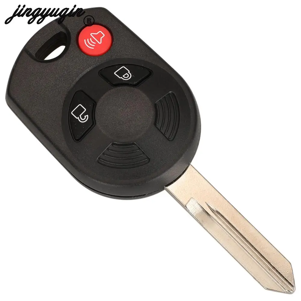 jingyuqin 3/4 Buttons For Ford Mercury Edge Escape Expedition Flex Fusion Mustang Taurus Lincoln Fob Remote Car Key Shell Case