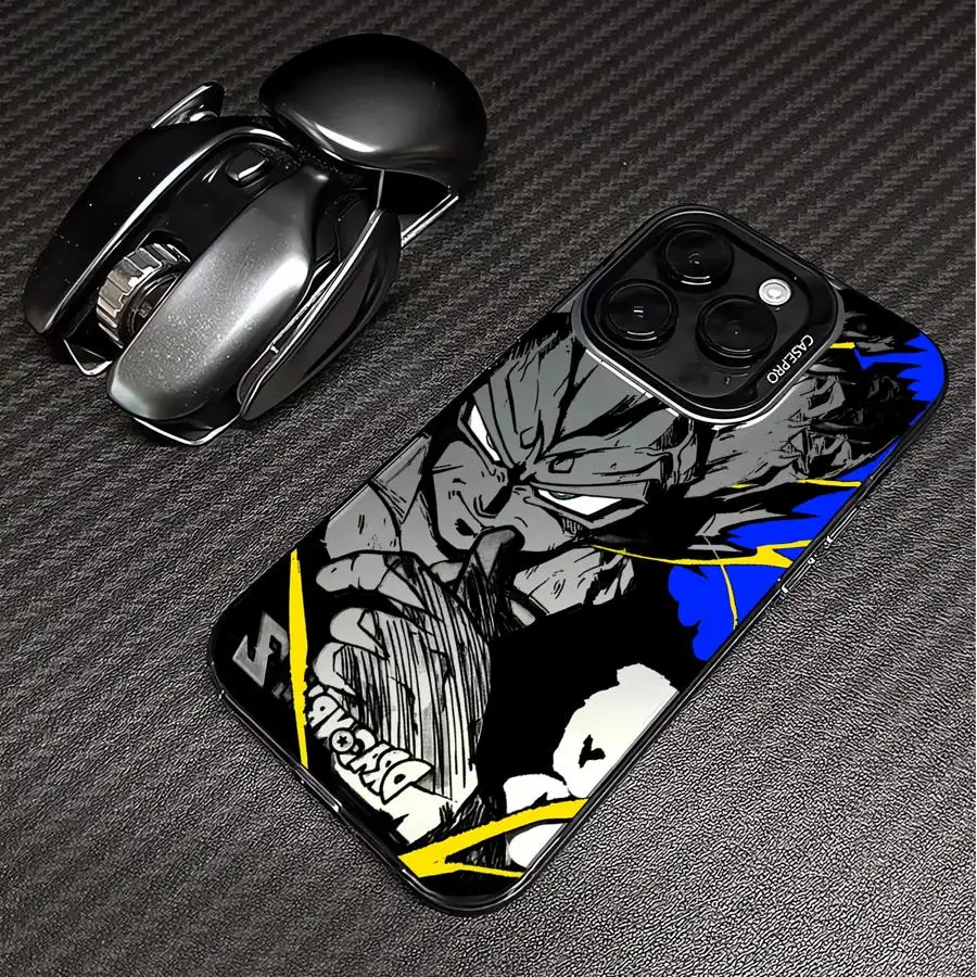 Japan Anime DBZ Cool Case for Apple iPhone 16 15 11 13 14 Pro Max 12 16ProMax 15Pro Matte Lens Protect Plating Phone Cover - náhled 4