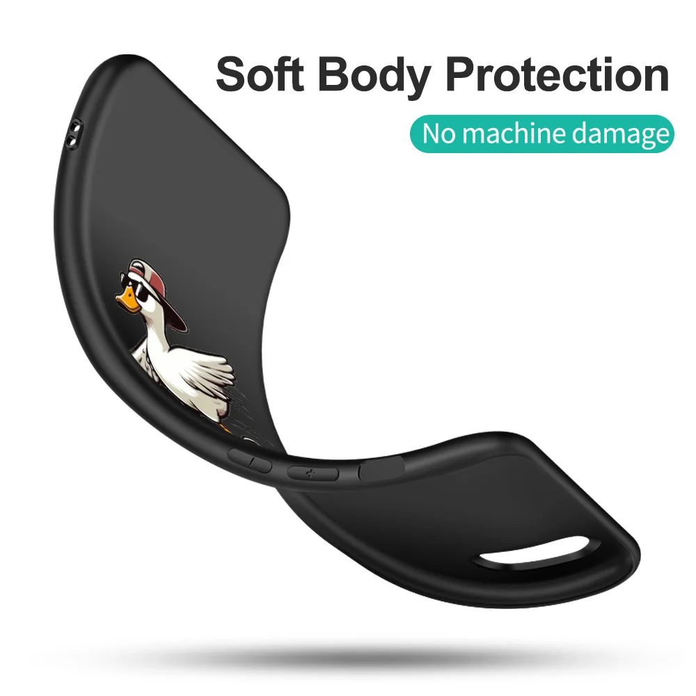BLACK TPU CASE FOR TECNO SPARK GO 2023 2022 9 8 10 PRO 10C POP 7 6C POVA 4 NEO 2 5 COVER Funny Duck image 3