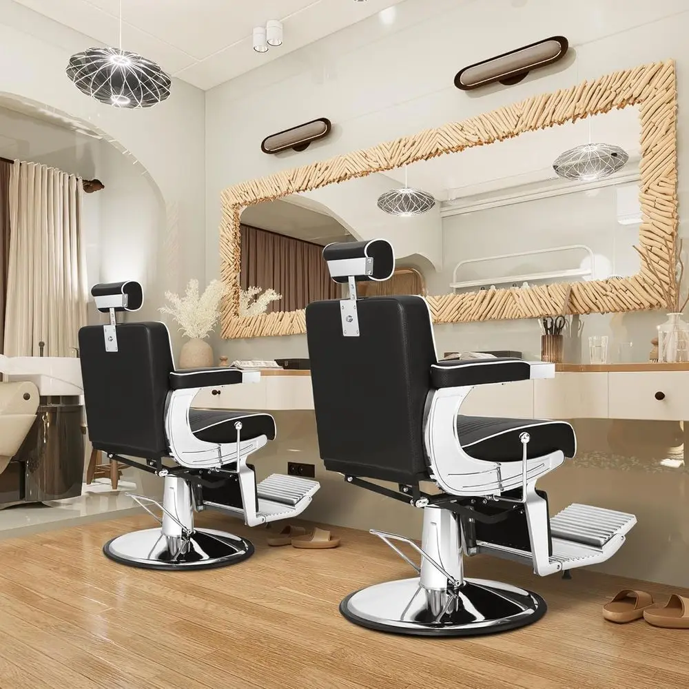 Poltrona da barbiere idraulica reclinabile per saloni - Sedile per stilista ergonomico per parrucchieri e trattamenti di bellezza