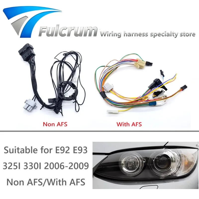 

Подходит для BMW 3 серии E92 E93 325I 330I 2006-2009, жгут проводов фар, внутренняя вилка жгута проводов без AFS и с AFS