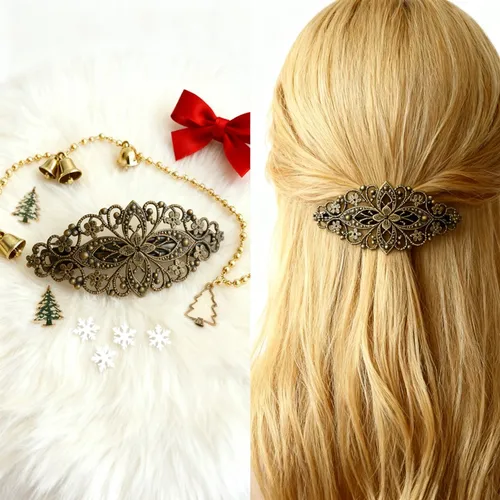 Pinza de pelo de Metal para mujer, pasador de horquilla Vintage, accesorios para el cabello, horquilla Tiara