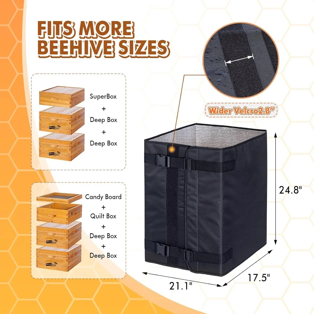 46cm/63cm Beehive Insulation Cover 600D Oxford Fabric Waterproof 600D Oxford Beehive Cover Thickened Anti-scratch