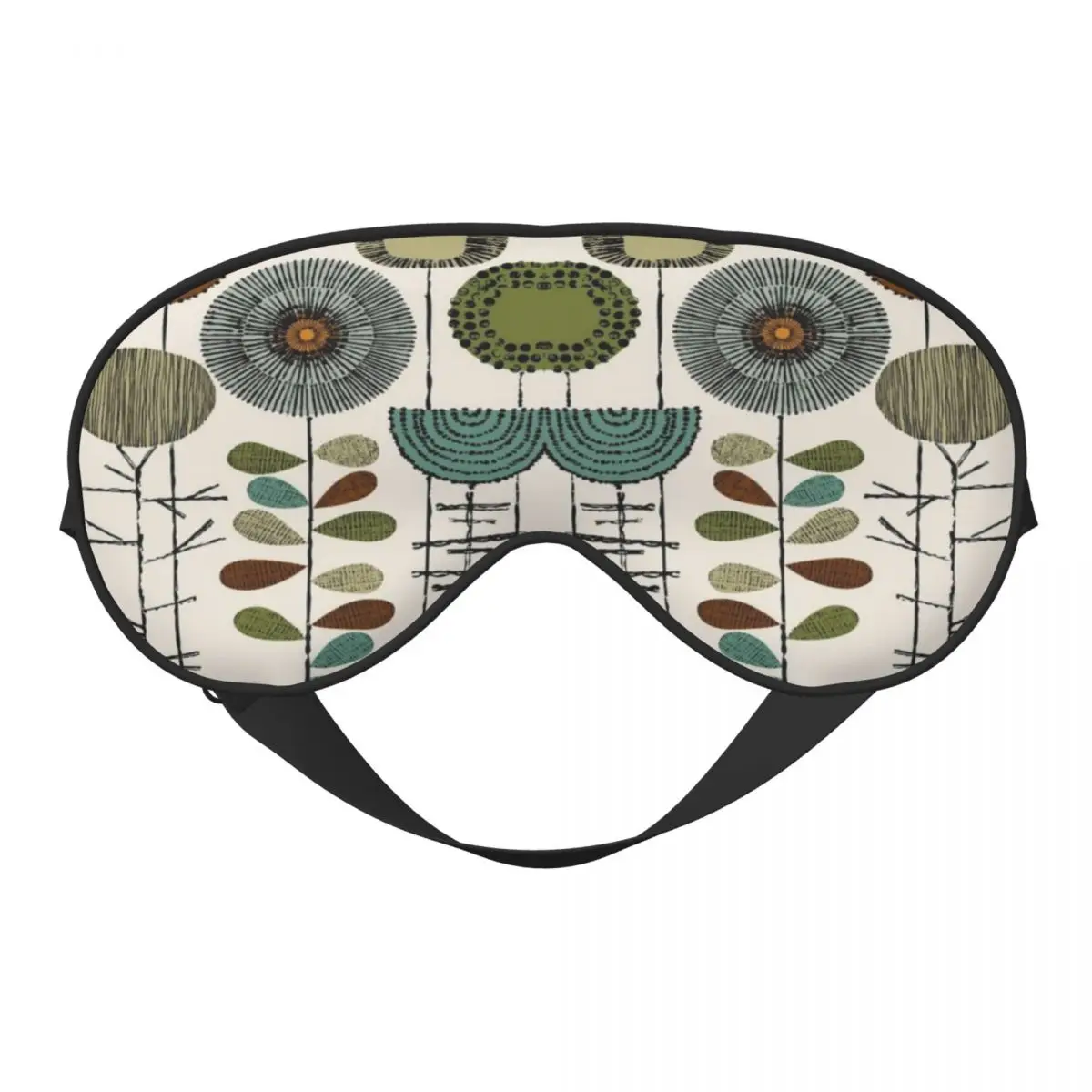 

Scandinavian Floral Orla Art Soft Eye Mask Sleeping Blindfold Orla Kiely Mid Century Lunch Break Eye Patch Nap Health Eye Covers