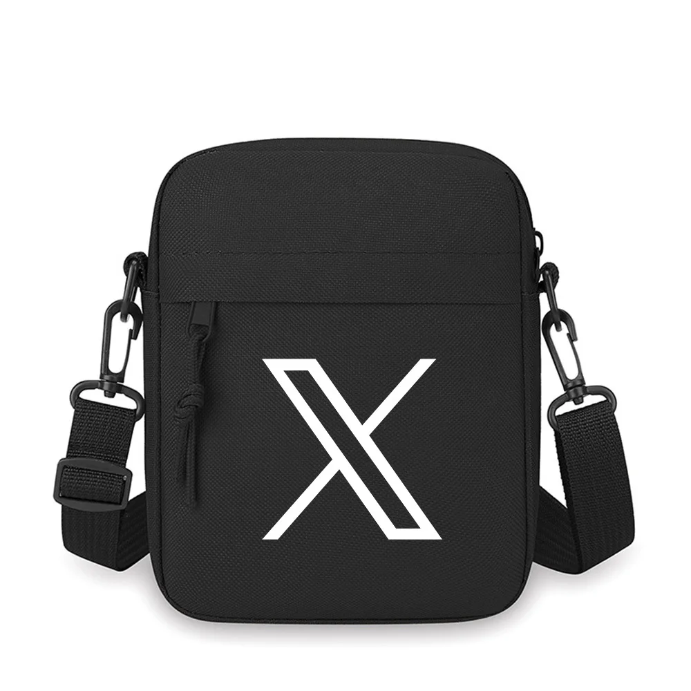 

Geometric white crossing lines abstract Men Crossbody Bag Single Shoulder Women Cartoon Anime Film Printing Design Unisex