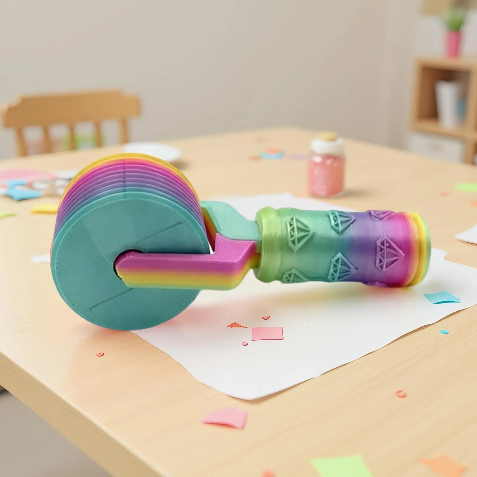 أداة توزيع فنية مريحة وخفيفة الوزن، أسطوانة مطبوعة ثلاثية الأبعاد للمنزل والأصدقاء والعائلة والرجال والنساء والبالغين والأطفال