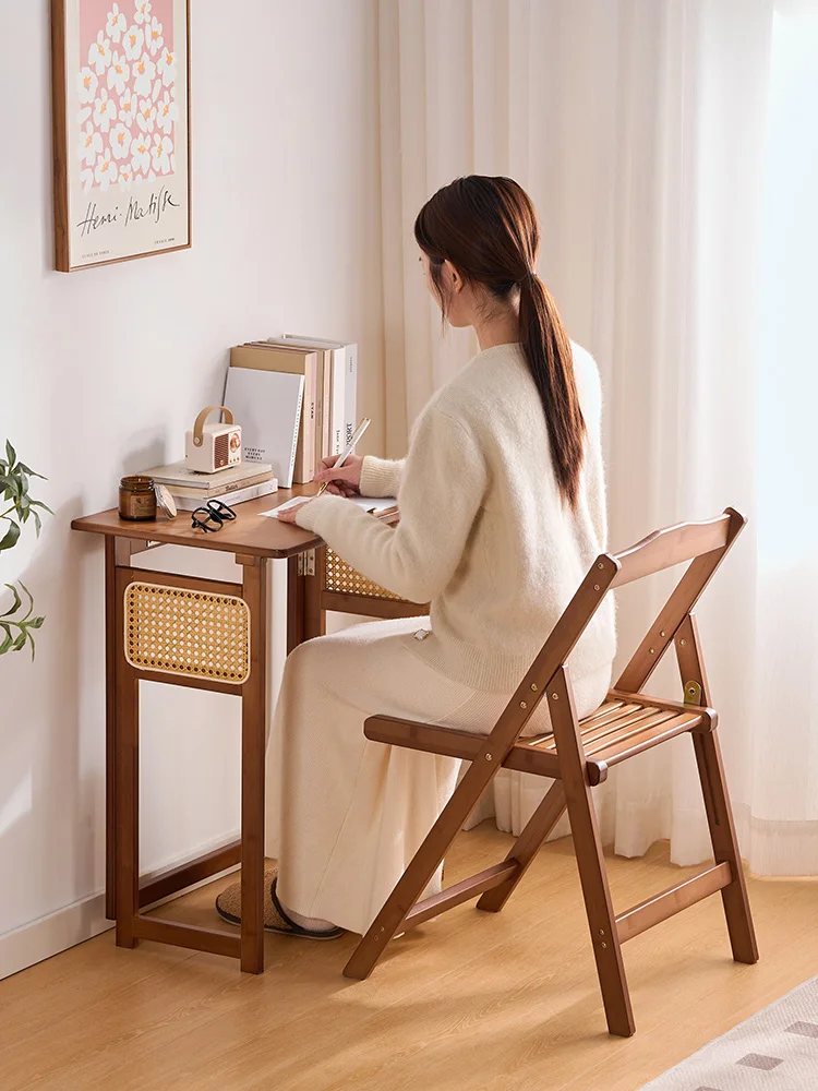 Home student writing desk Small apartment dedicated bedroom Simple office computer desk