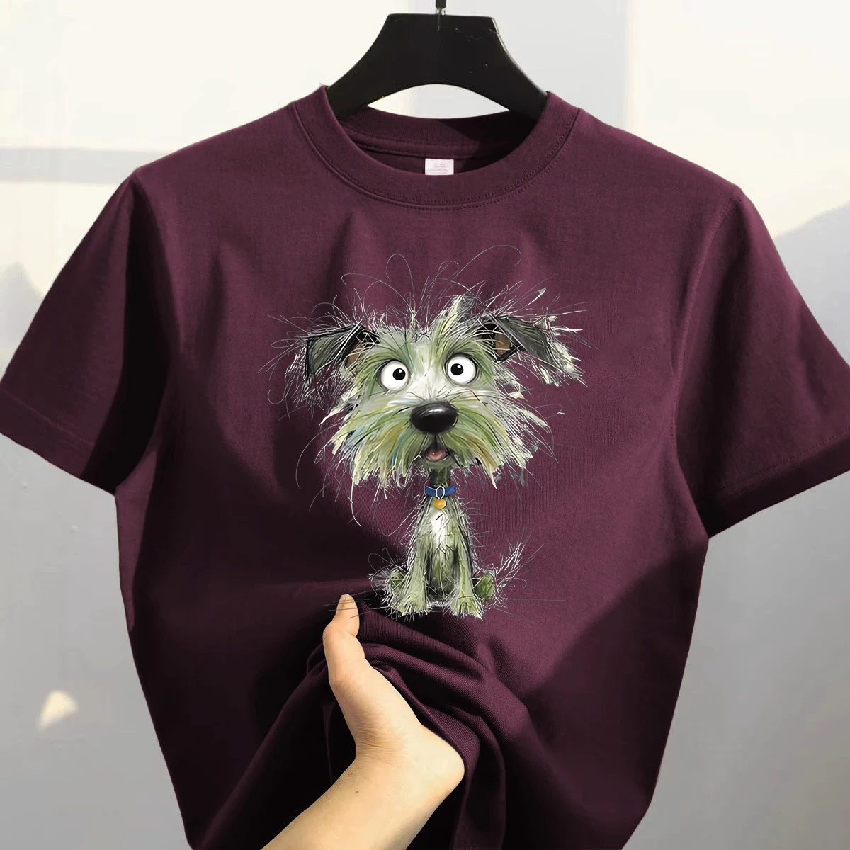 

Loose Short Sleeve T-Shirt Cartoon Print round Neck Versatile Korean Style Lazy Top for Young Men Summer Cotton Casual Shirt