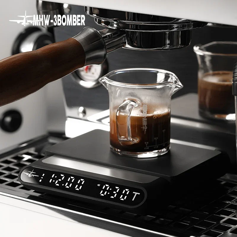 

MHW-3BOMBER Formula Smart Coffee Scale 0,1 г Высокоточный таймер-сенсор капельного касания эспрессо Кухонные весы Инструмент для бариста