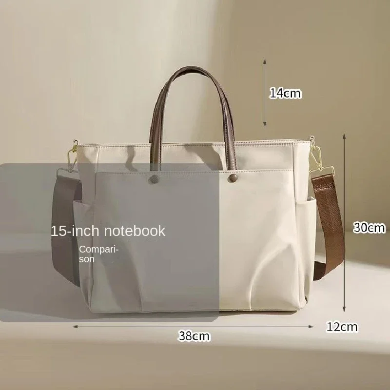 Women Handbag Business Briefcase Fashion Waterproof Wear-resistant Shoulder Bags Accommodates 14/15 inch Laptops Female Tote