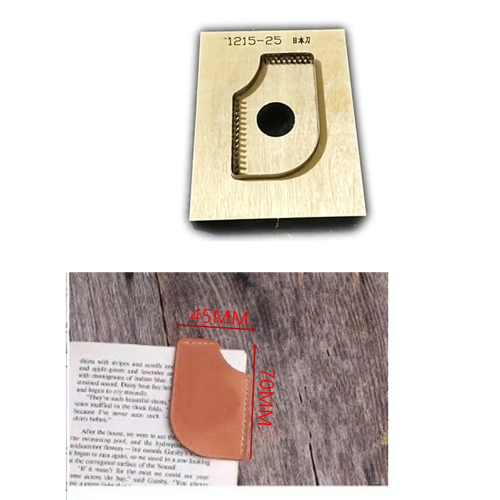 

DIY leather craft book corner protecter die cutting knife mold metal hollowed puncher 45mmx70mm